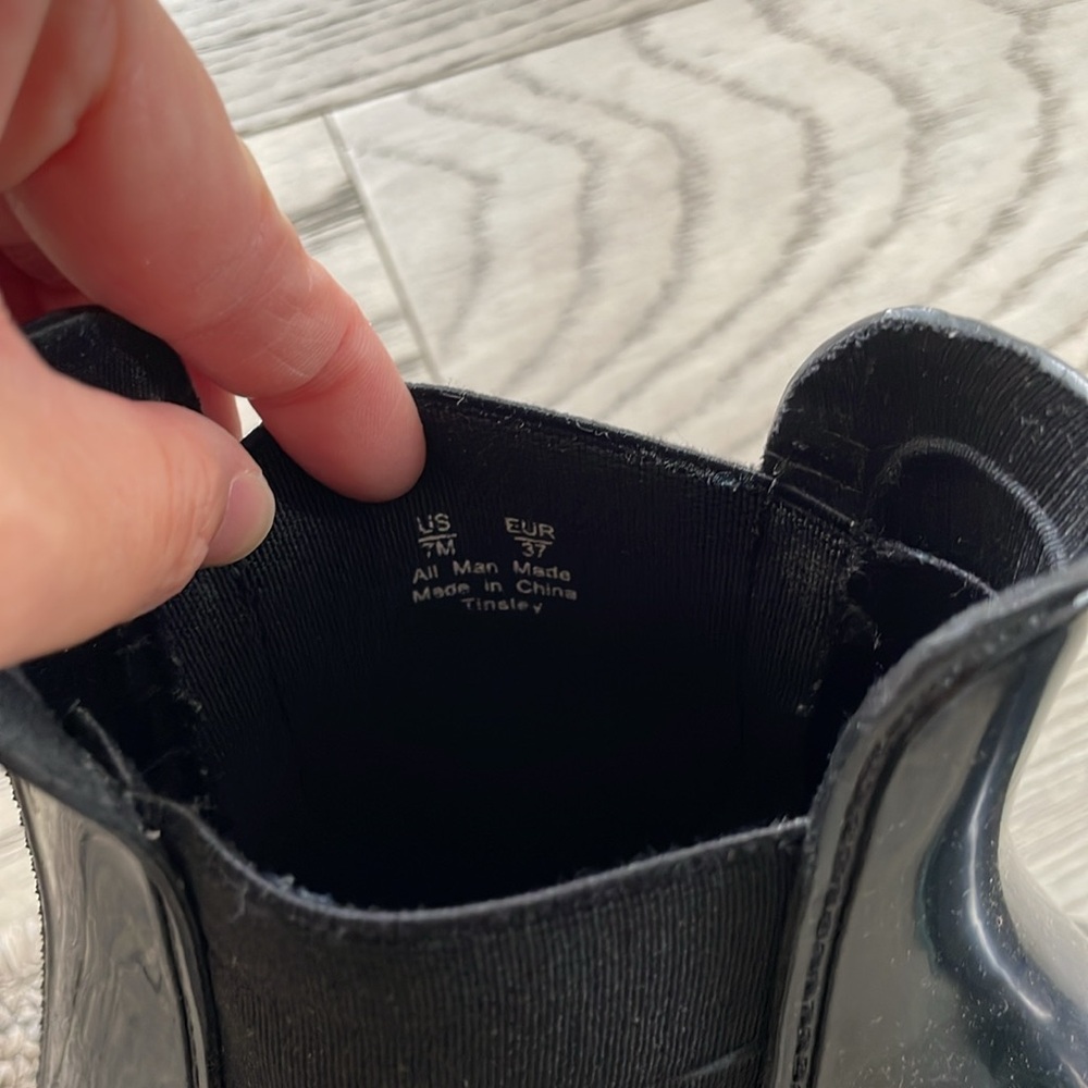 Sam Edelman shiny black rain booties - Picture 6 of 7
